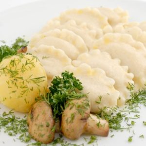 Вареники с картофелем, грибами (вес.)